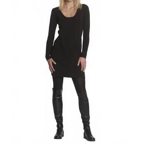 NEW LABEL+THREAD women's morgan knit dress in brown/black